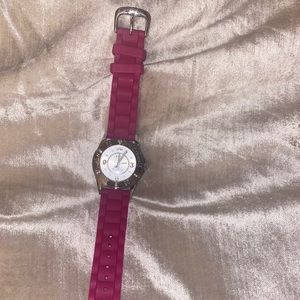 Pink and silver juicy couture watch